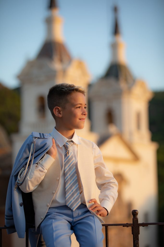 sesión de primera comunión en estudio cerca de Murcia